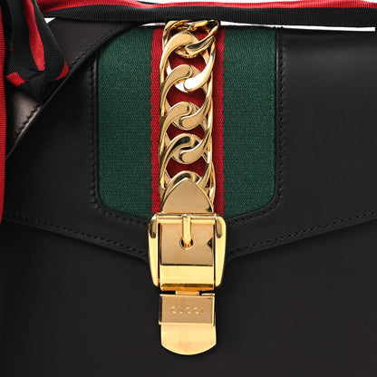 Gucci Calfskin Small Sylvie Shoulder Bag Black 8 of 15
