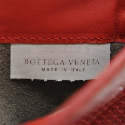 Bottega Veneta Snakeskin Clutch Red 8 of 9