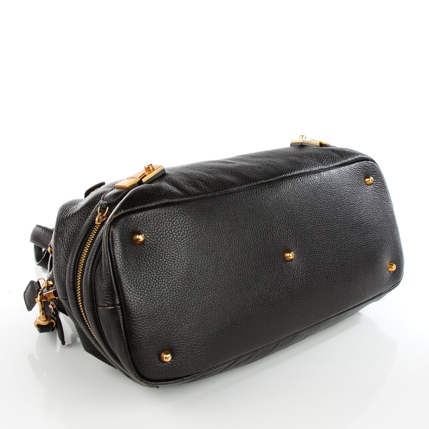 Calfskin Cary Zipped Shoulder Bag Anthracite