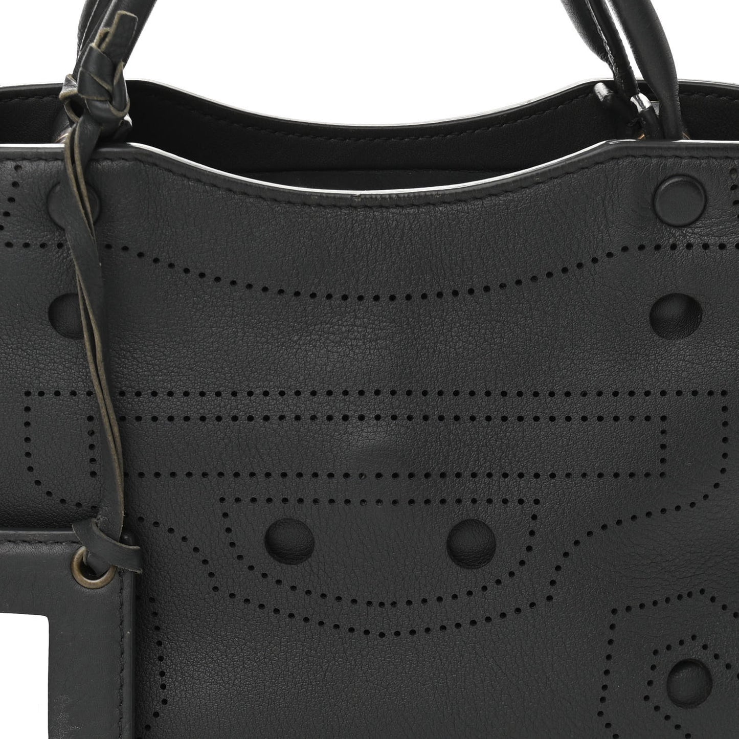 Veau Soyeux Perforated Blackout Hardware Mini City Gris Fossile
