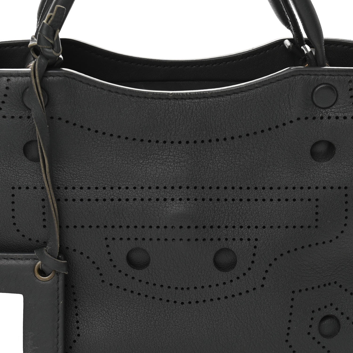 Balenciaga Veau Soyeux Perforated Blackout Hardware Mini City Gris Fossile 8 of 10
