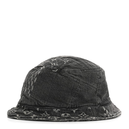 Louis Vuitton x NIGO Monogram Giant Denim Giant Damier Wave Sun Hat 60 Gray 5 of 11
