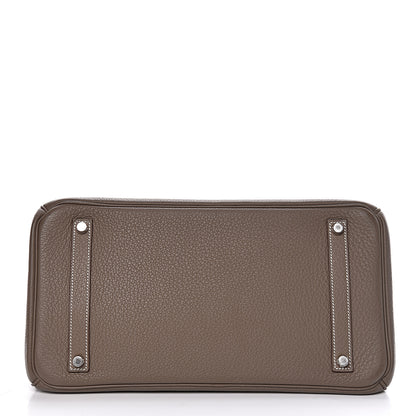 Hermes Taurillon Clemence Birkin 35 Etoupe 33 of 38