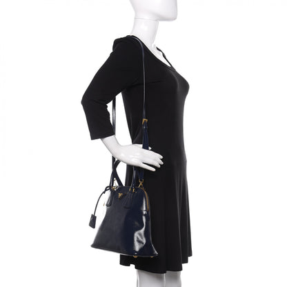 Prada Saffiano Vernice Dome Tote Royal 2 of 9