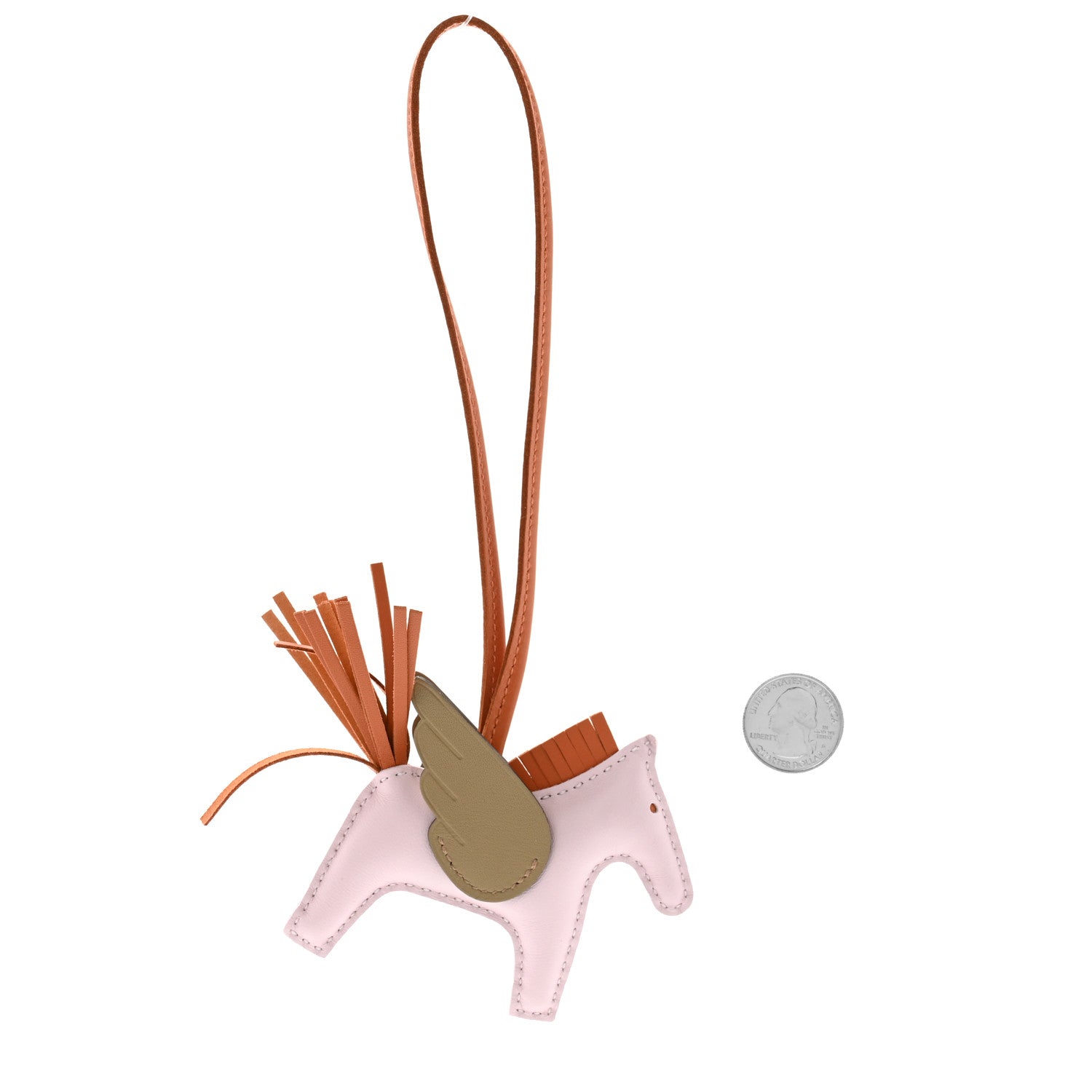 Hermes Milo Lambskin Grigri Rodeo Pegase Horse Bag Charm PM Mauve Pale Pain D'Epice Beige Marfa 2 of 5