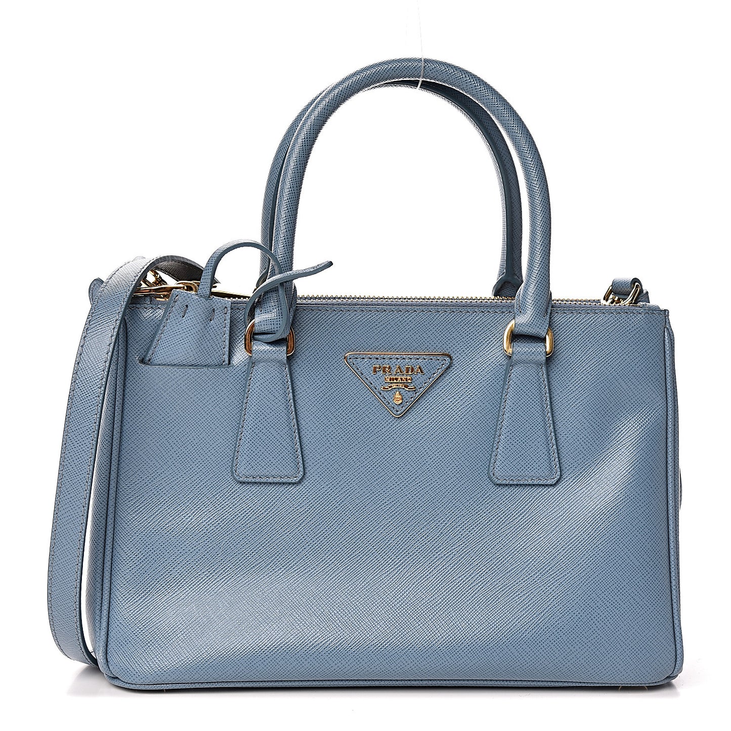 Saffiano Galleria Mini Double Zip Tote Aviazione