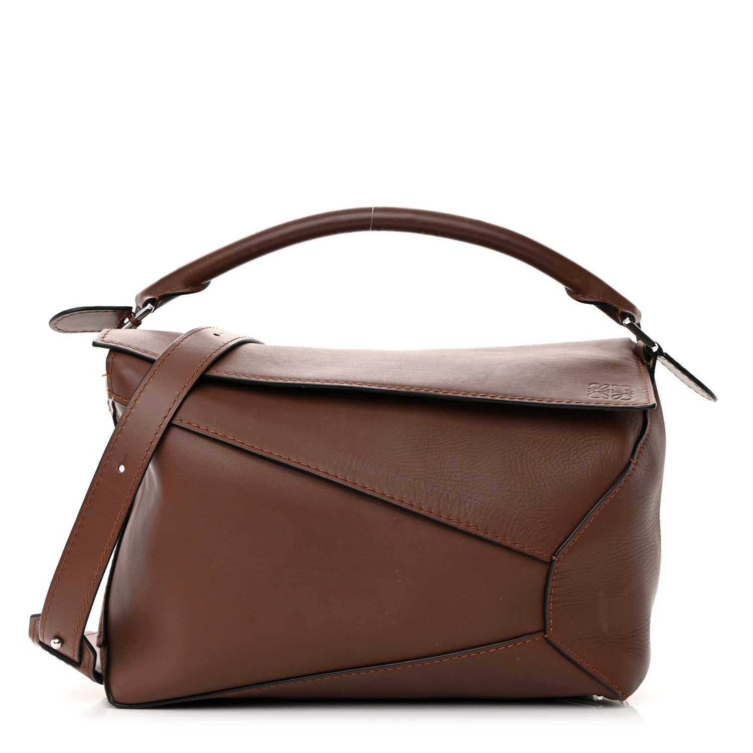 Loewe Calfskin Large Puzzle Edge Bag Brown 1 of 19
