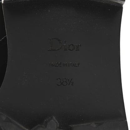 Christian Dior Patent Calfskin Rebelle Lace Up Boots 38.5 Black 8 of 9
