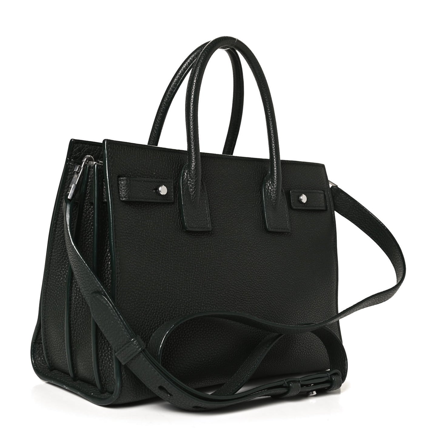 Grained Calfskin Baby Sac De Jour Souple Dark Green