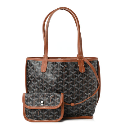Goyard Goyardine Reversible Mini Anjou Black Gold 1 of 8