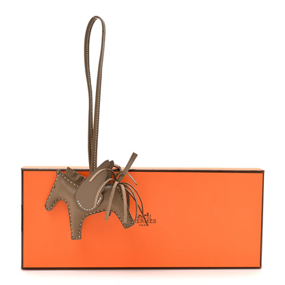 Hermes Milo Lambskin Grigri Rodeo Pegase Horse Bag Charm PM Etoupe 6 of 6