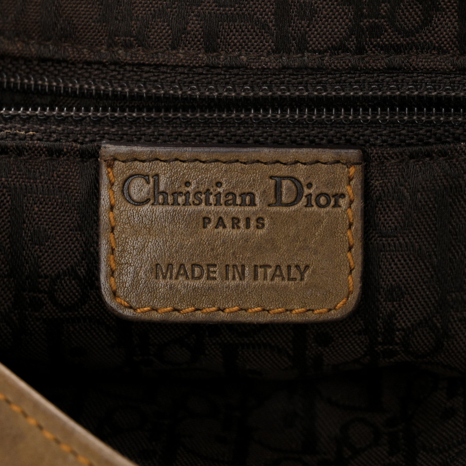 Christian Dior Calfskin Gaucho Double Saddle Bag Brown 6 of 16
