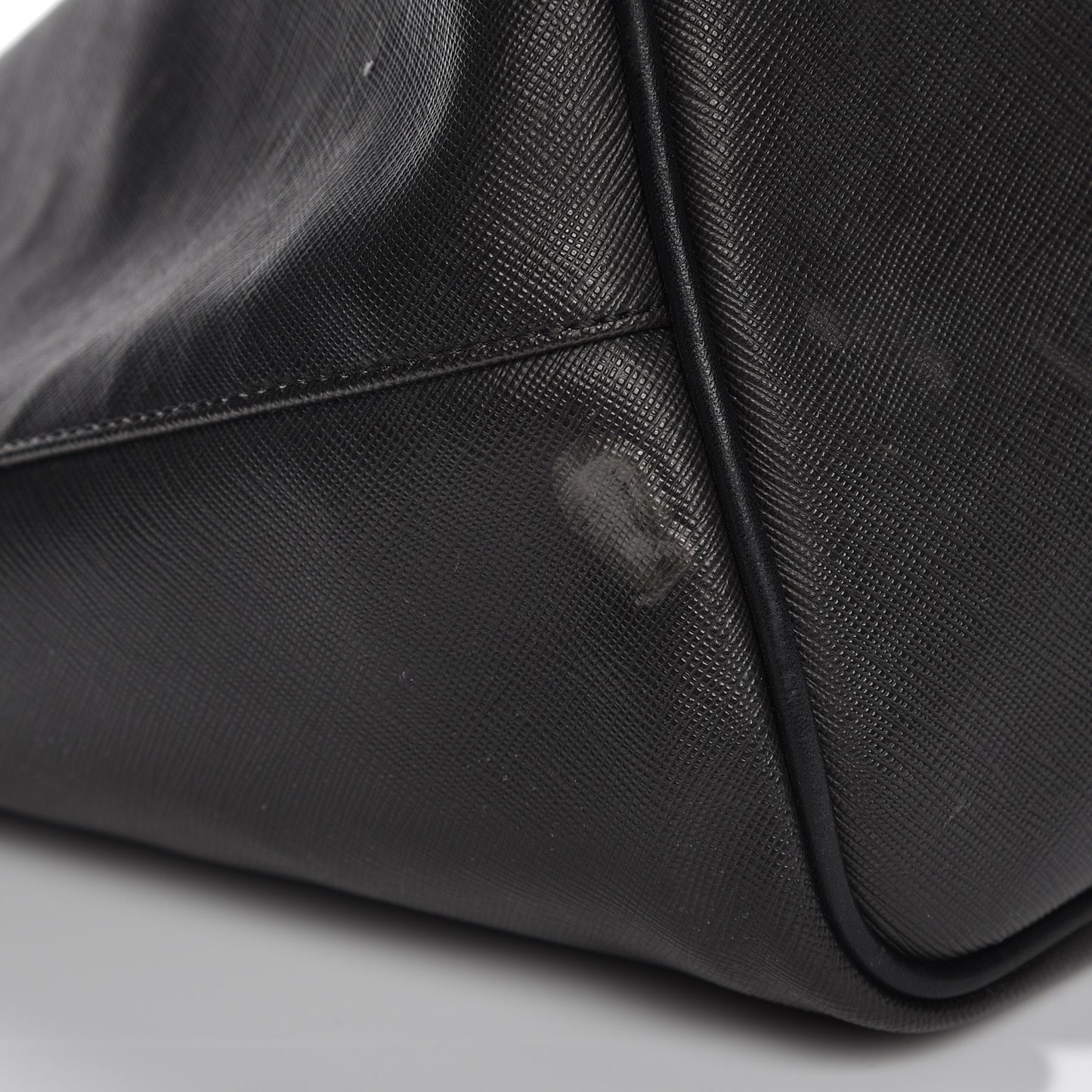 Textured Coated Canvas Bambi Print Large Antigona Tote Black