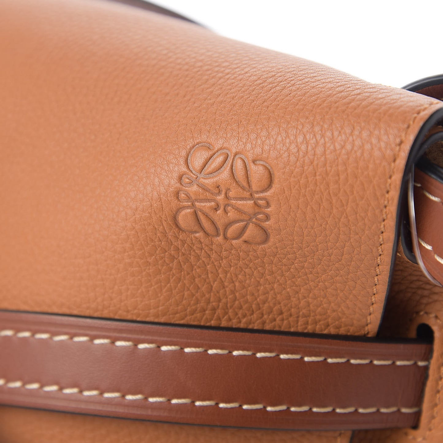 Grained Calfskin Small Gate Crossbody Bag Caramel Pecan