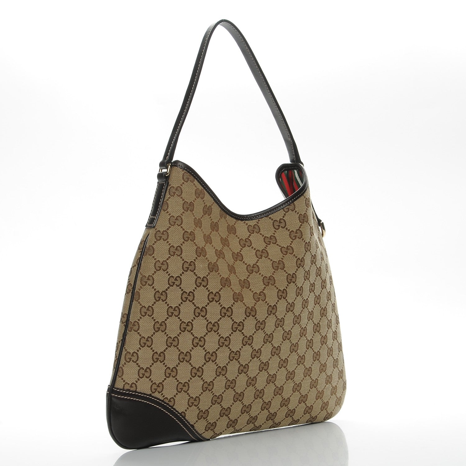 Gucci Monogram Medium New Britt Hobo Dark Brown 3 of 9
