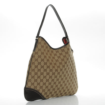 Gucci Monogram Medium New Britt Hobo Dark Brown 3 of 9