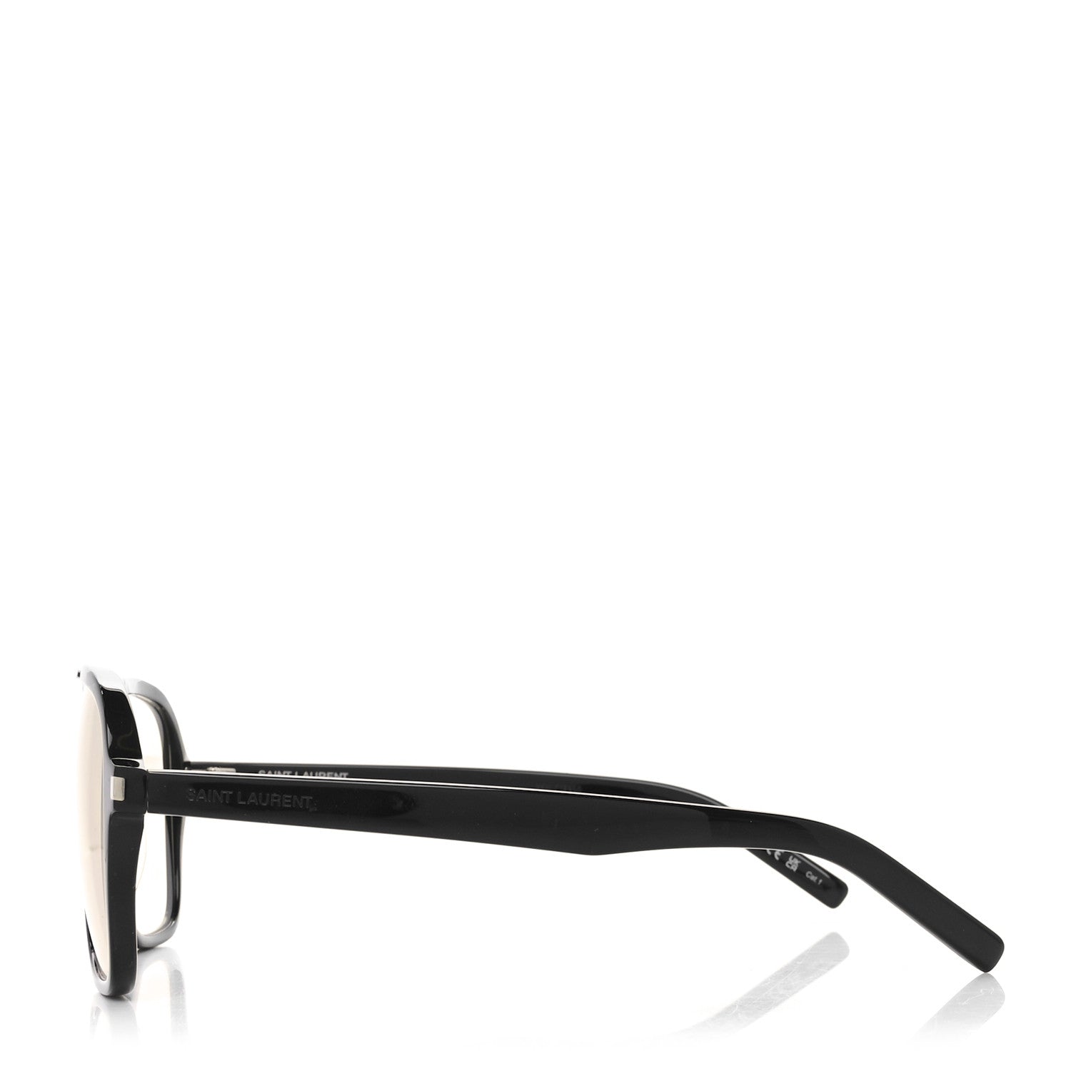 Saint Laurent Acetate Geometric Aviator Sunglasses SL 545 Black 3 of 8