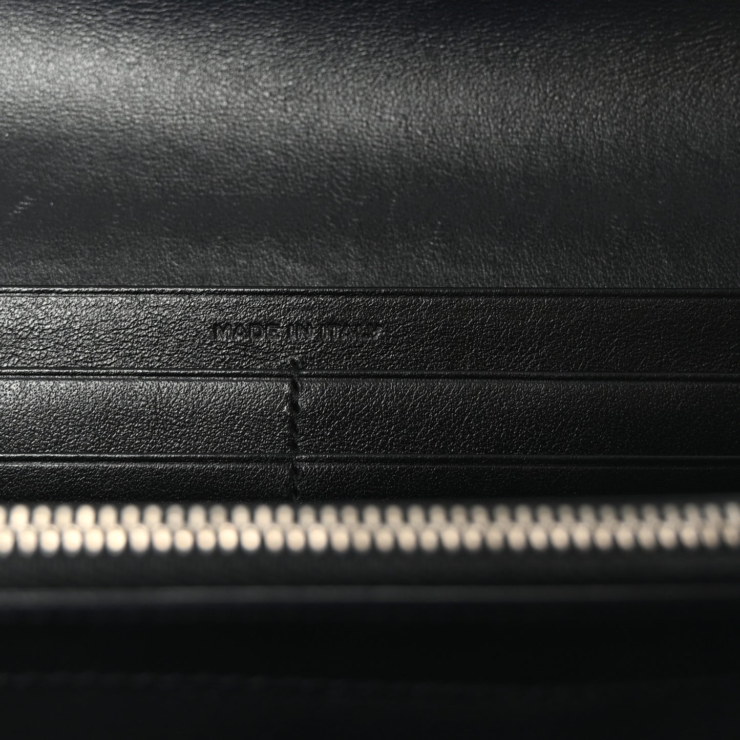 Calfskin Crocodile Embossed Classic Monogram Cassandre Wallet Black