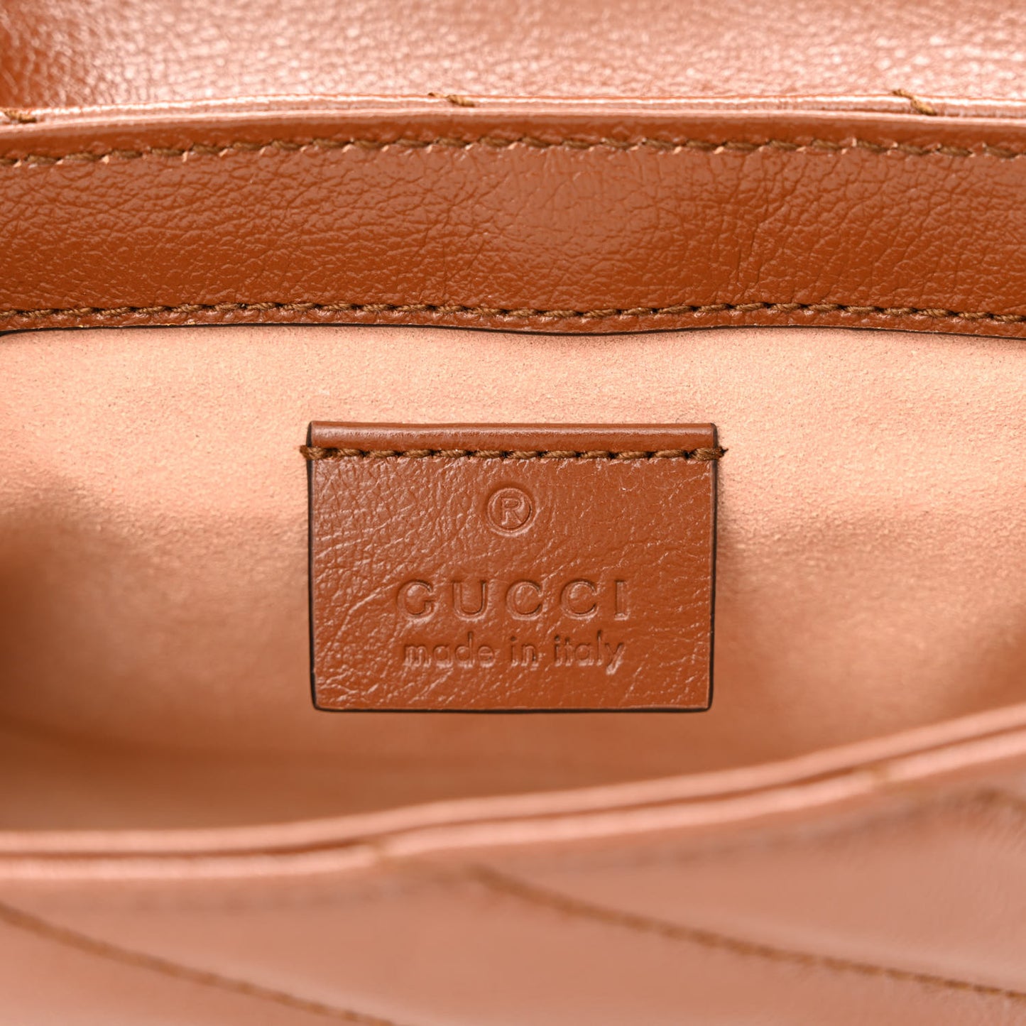 Azalea Calfskin Matelasse Diagonal Super Mini GG Marmont Shoulder Bag Cuir