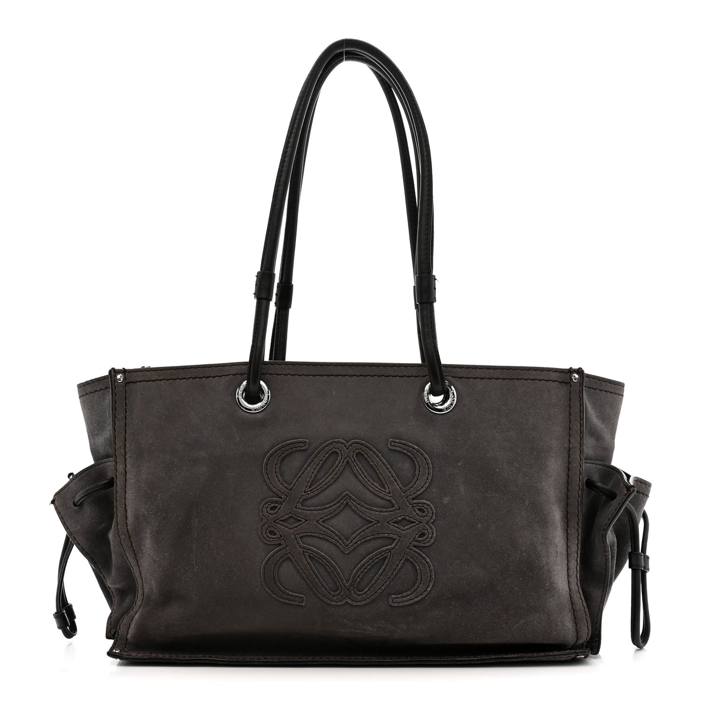 Suede Anagram Tote Grey