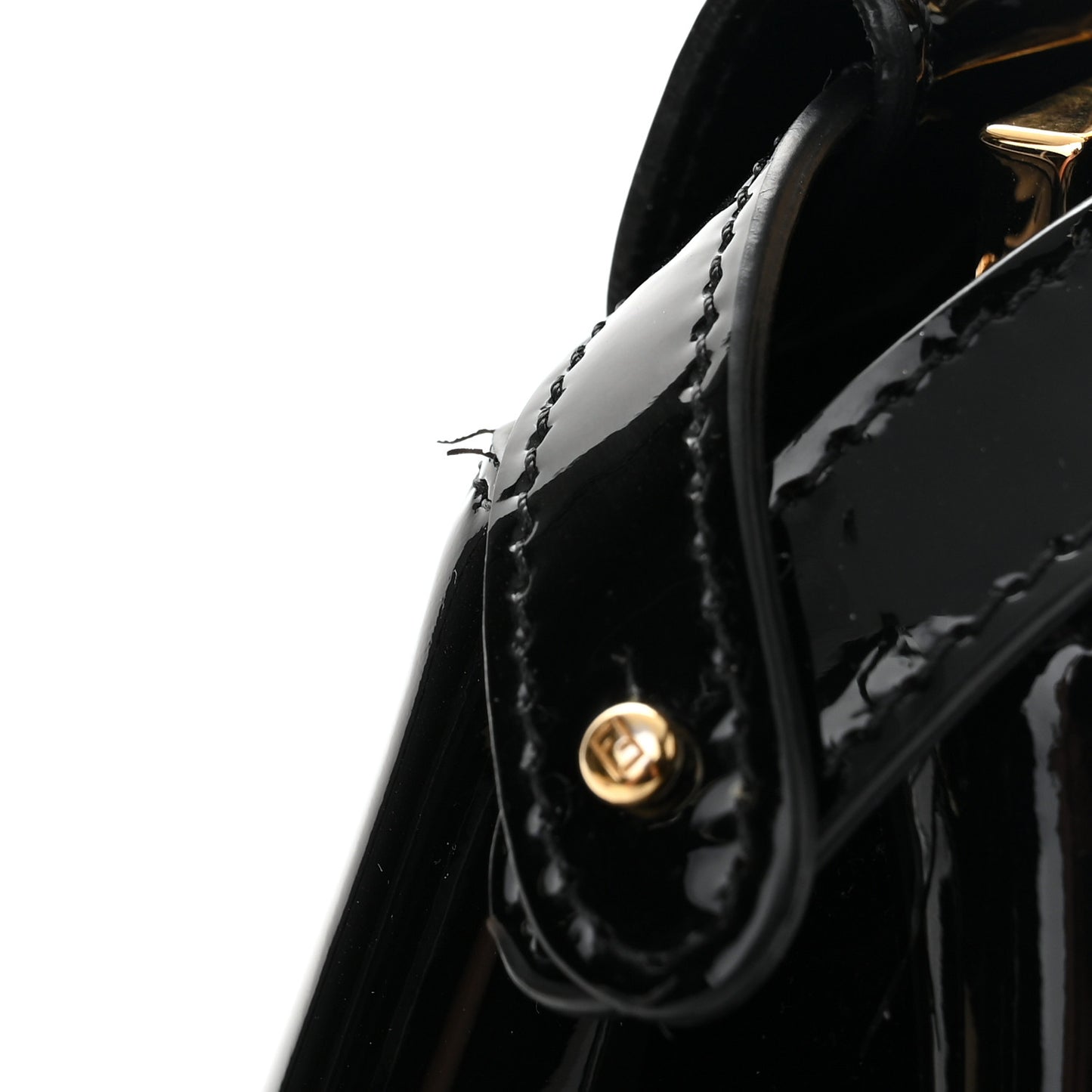 Vitello Vernice Mou Mini Peekaboo Iconic Satchel Black
