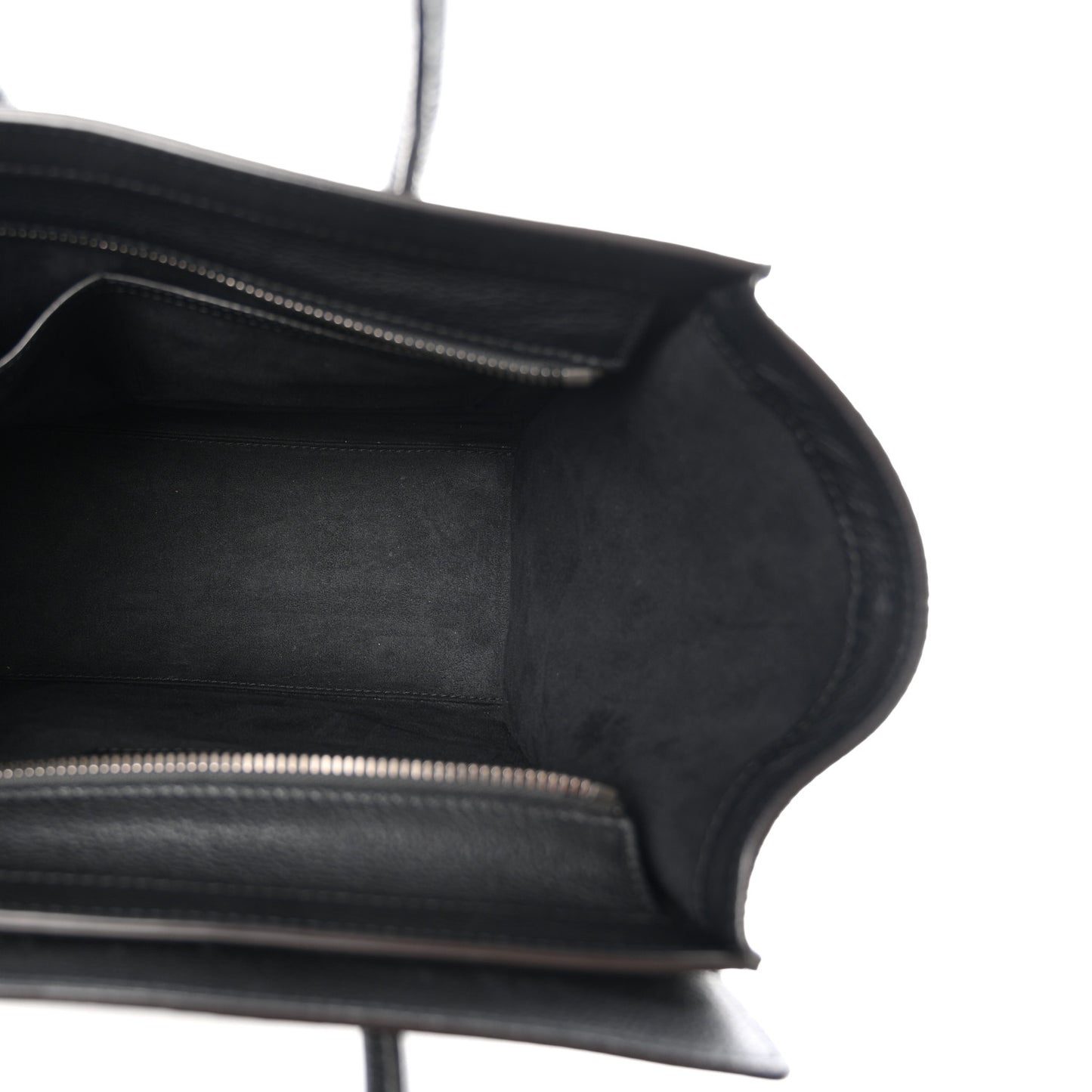 Drummed Calfskin Micro Luggage Black