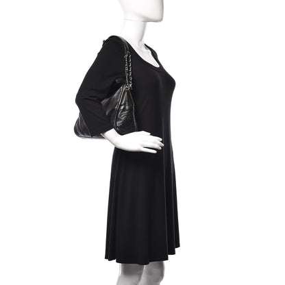 Chanel Lambskin Stitched Medium Ultimate Soft Tote Black 2 of 9