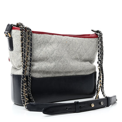 Chanel Wool Calfskin Quilted Medium Gabrielle Hobo Navy 2 of 6