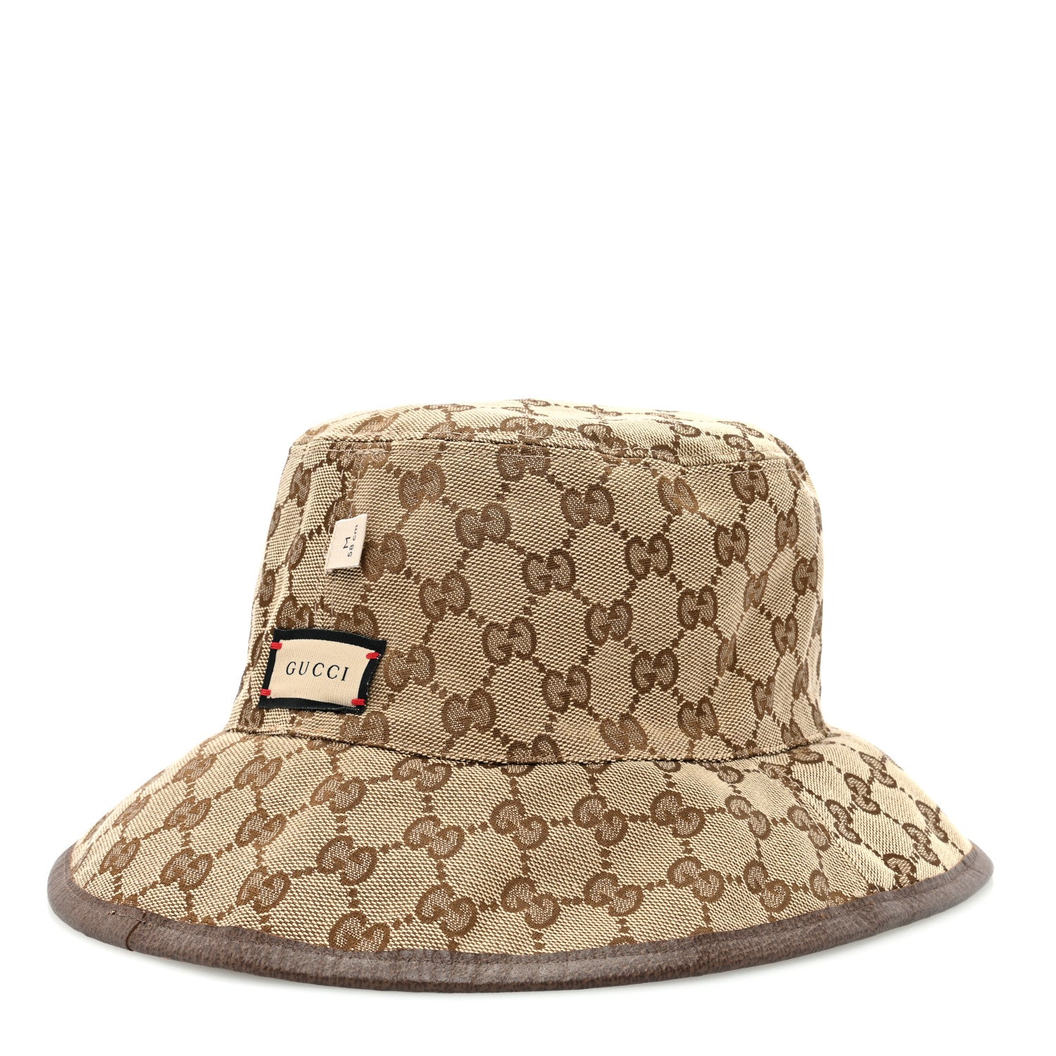 Gucci Monogram Plaid Bob Double Back Reversible Bucket Hat M Beige 7 of 14