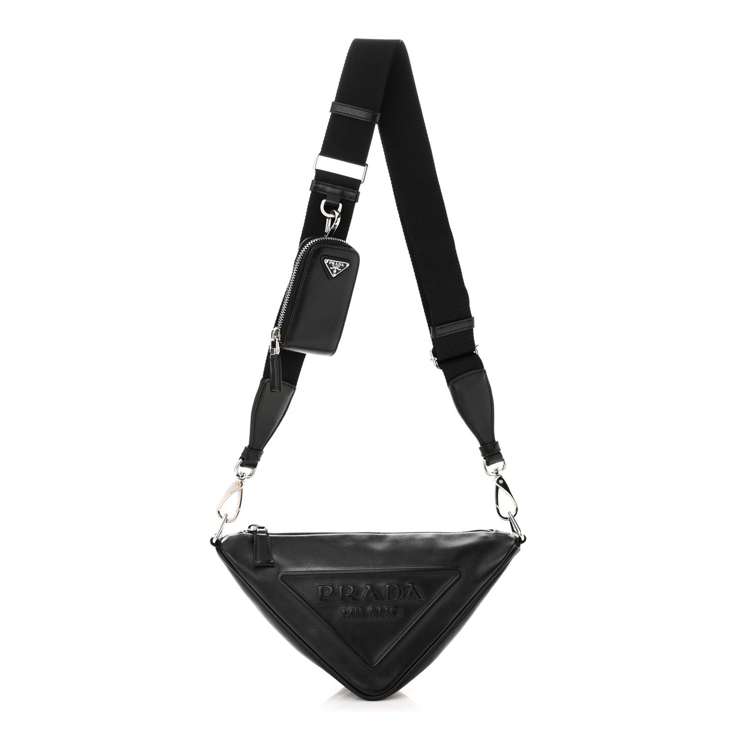 Grace Lux Triangle Shoulder Bag Black