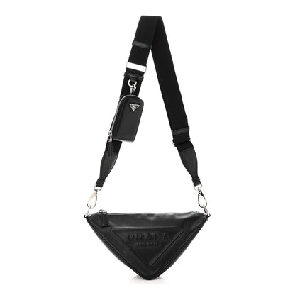 Prada Grace Lux Triangle Shoulder Bag Black 1 of 10