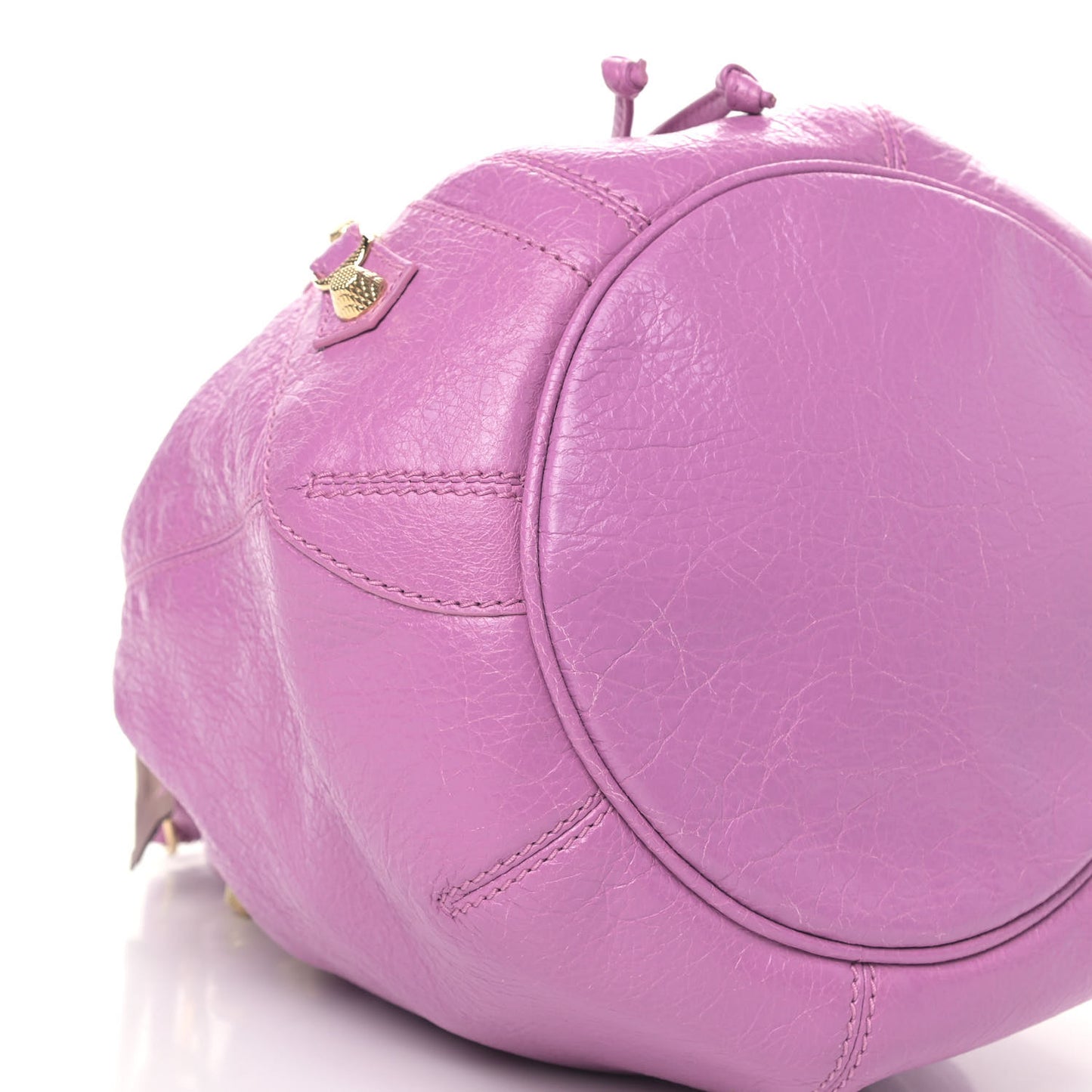 Agneau Giant 12 Gold Hardware Mini Pompon Rose Berlingot