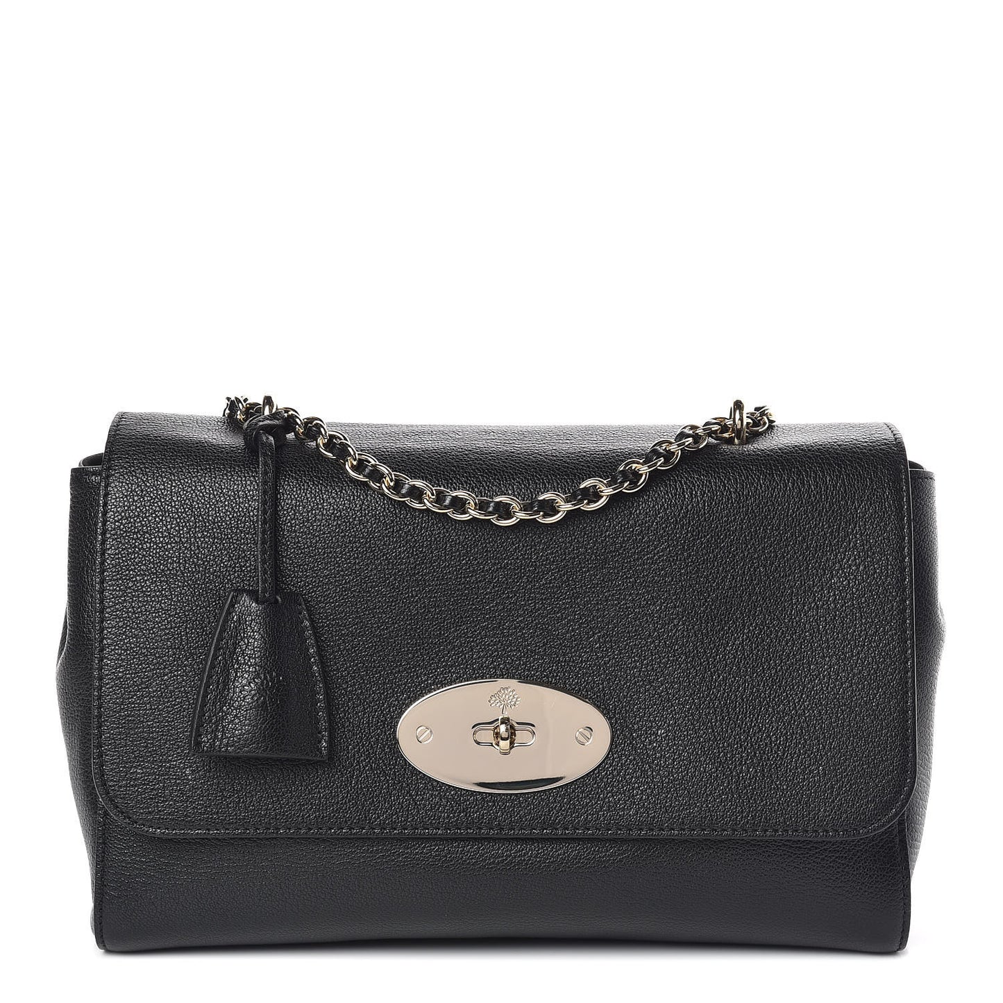 Glossy Goatskin Medium Lily Black