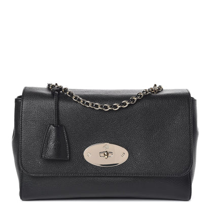 Mulberry Glossy Goatskin Medium Lily Black 1 of 9