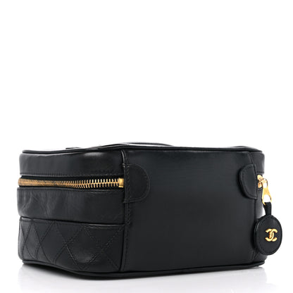 Chanel Lambskin Vanity Cosmetic Case Black 3 of 9