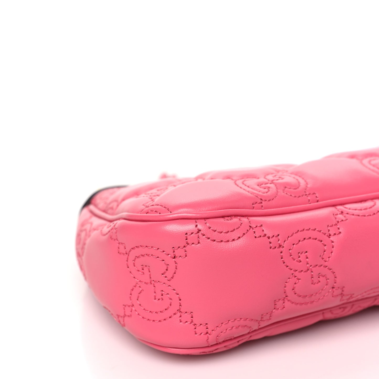 Calfskin GG Matelasse Chain Handbag Rhodamine Pink Natural