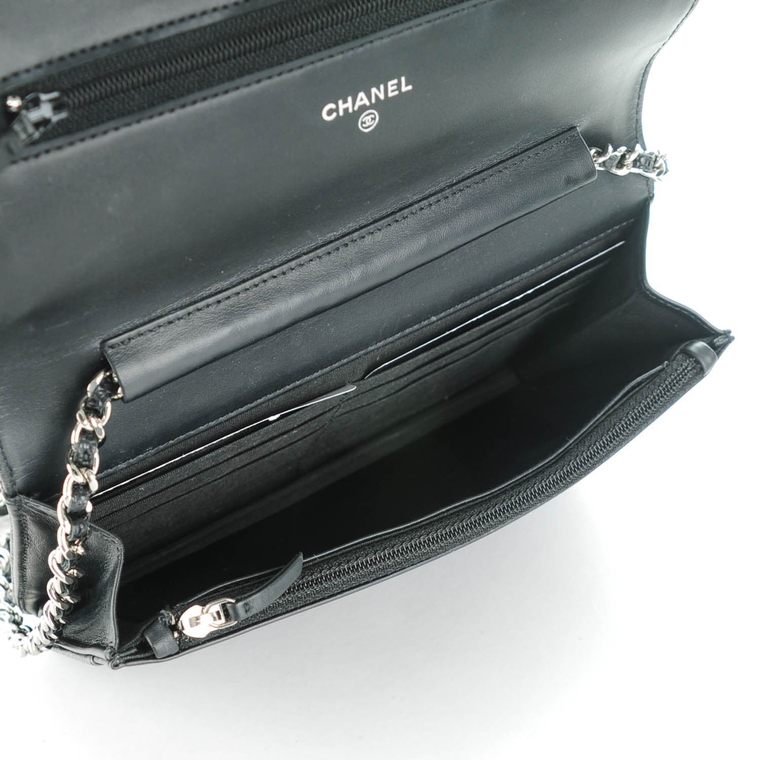 Chanel Caviar Timeless CC Wallet On Chain WOC Black 5 of 8