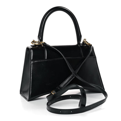 Balenciaga Shiny Box Calfskin Small Hourglass Top Handle Bag Black 3 of 16