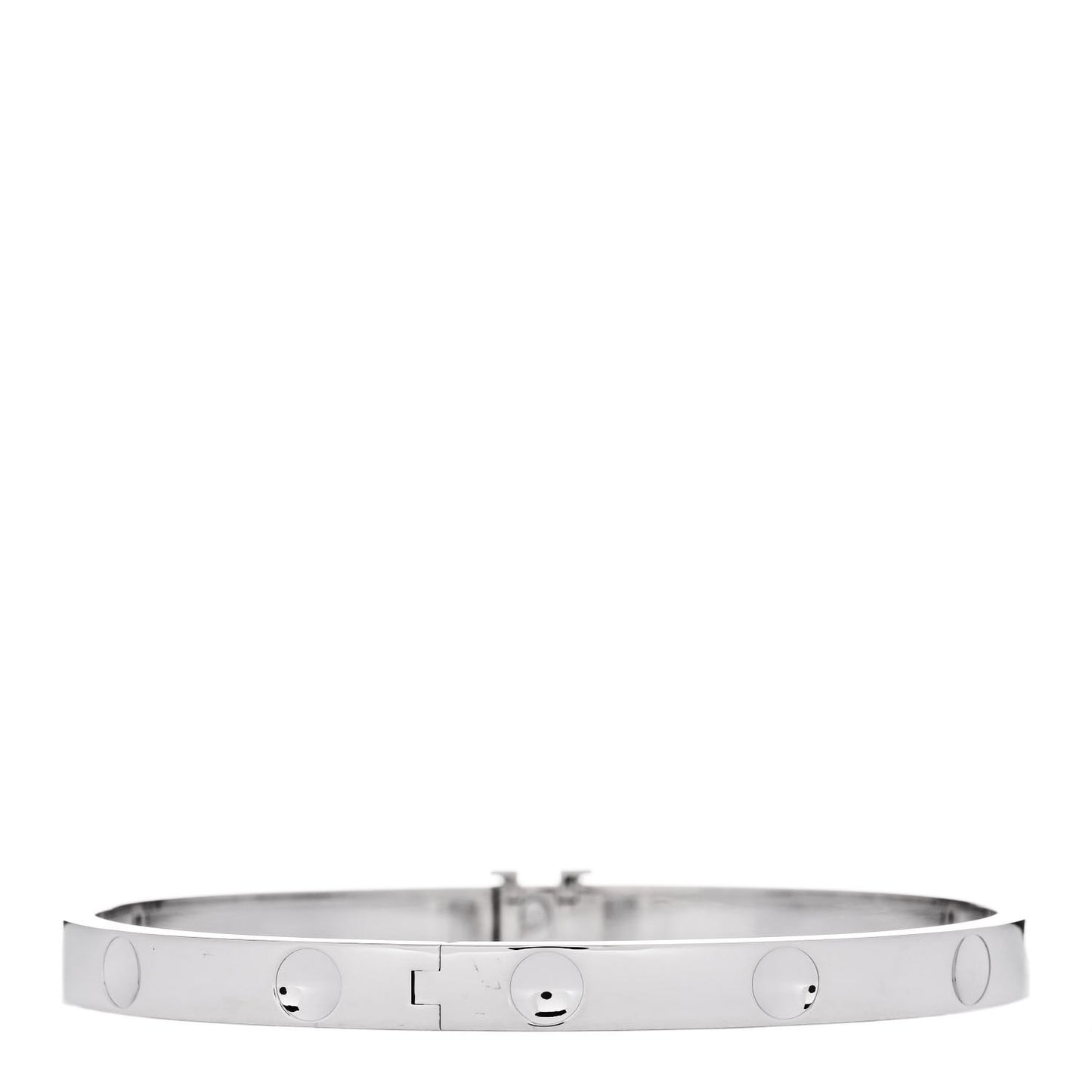 18K White Gold Empreinte Bangle Bracelet 16