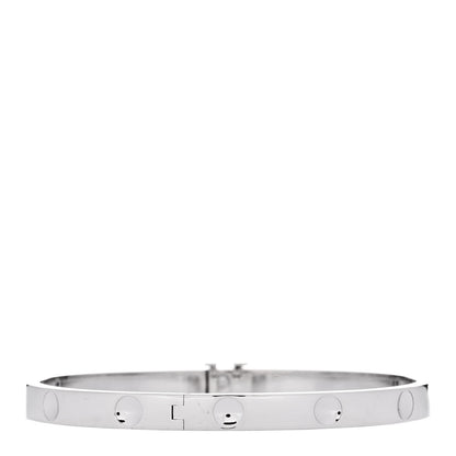 Louis Vuitton 18K White Gold Empreinte Bangle Bracelet 16 2 of 4