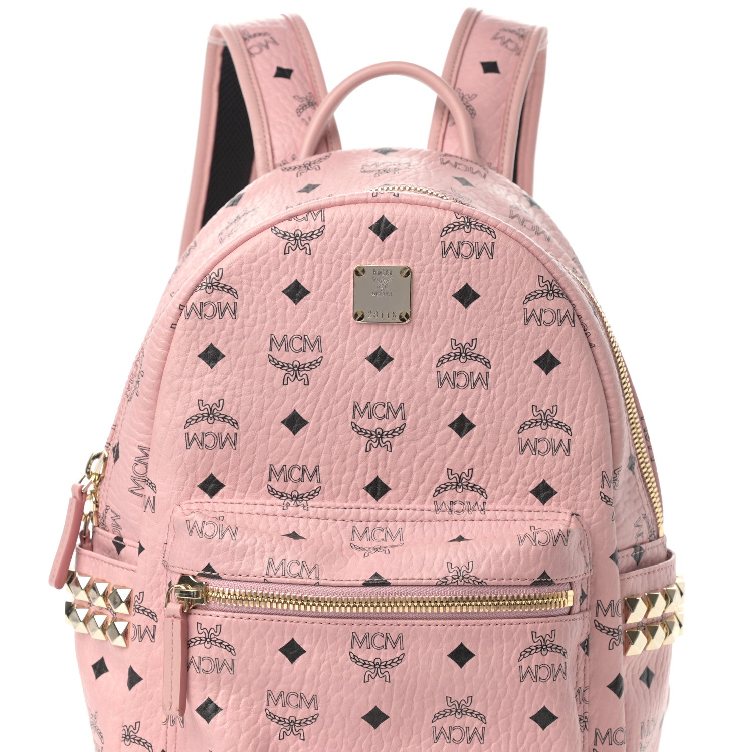 MCM Visetos Small Side Stud Stark Backpack Soft Pink 9 of 12