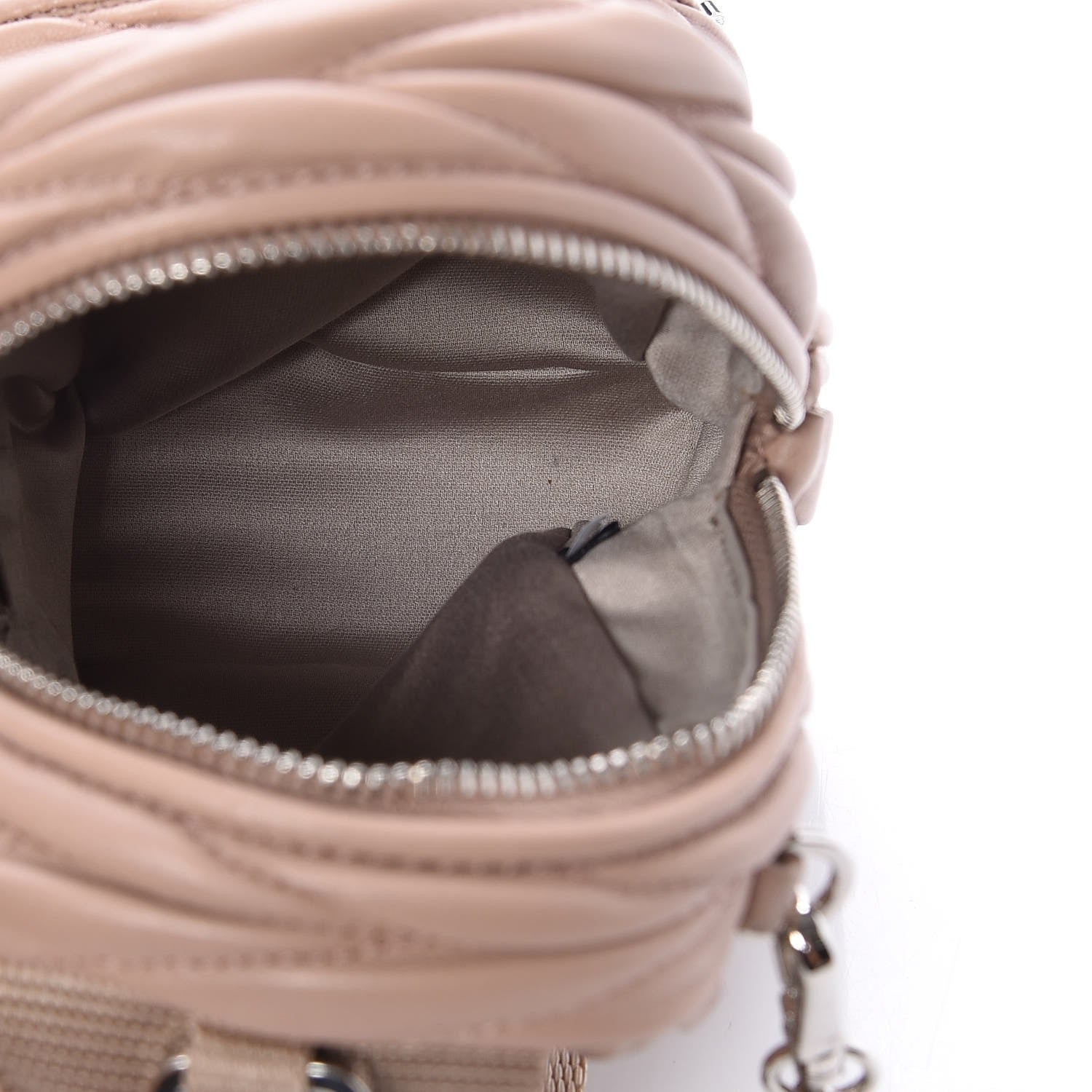 Miu Miu Nappa Matelasse Mini Backpack Cammeo 5 of 6