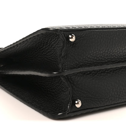 Fendi Cuoio Romano Selleria Chamois Medium Peekaboo I SEE U Satchel Black Camel Sunflower 9 of 10