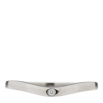 Cartier Platinum 3 Diamond Ballerine Wedding Band Ring 50 5.25 1 of 5