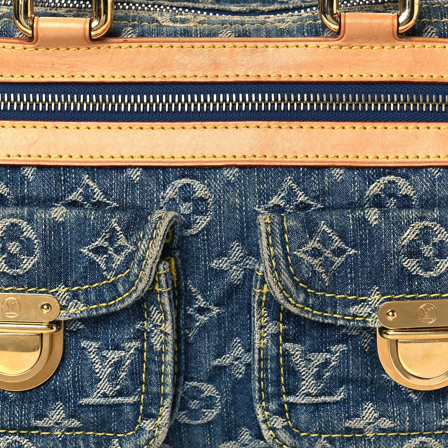 Louis Vuitton Monogram Denim Neo Speedy Blue 7 of 12