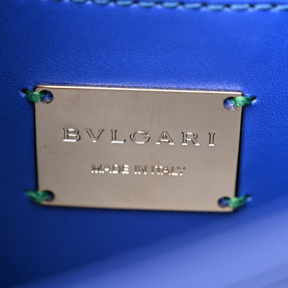 Bulgari Galuchat Calfskin Serpenti Forever Crossbody Bag Blue 6 of 10
