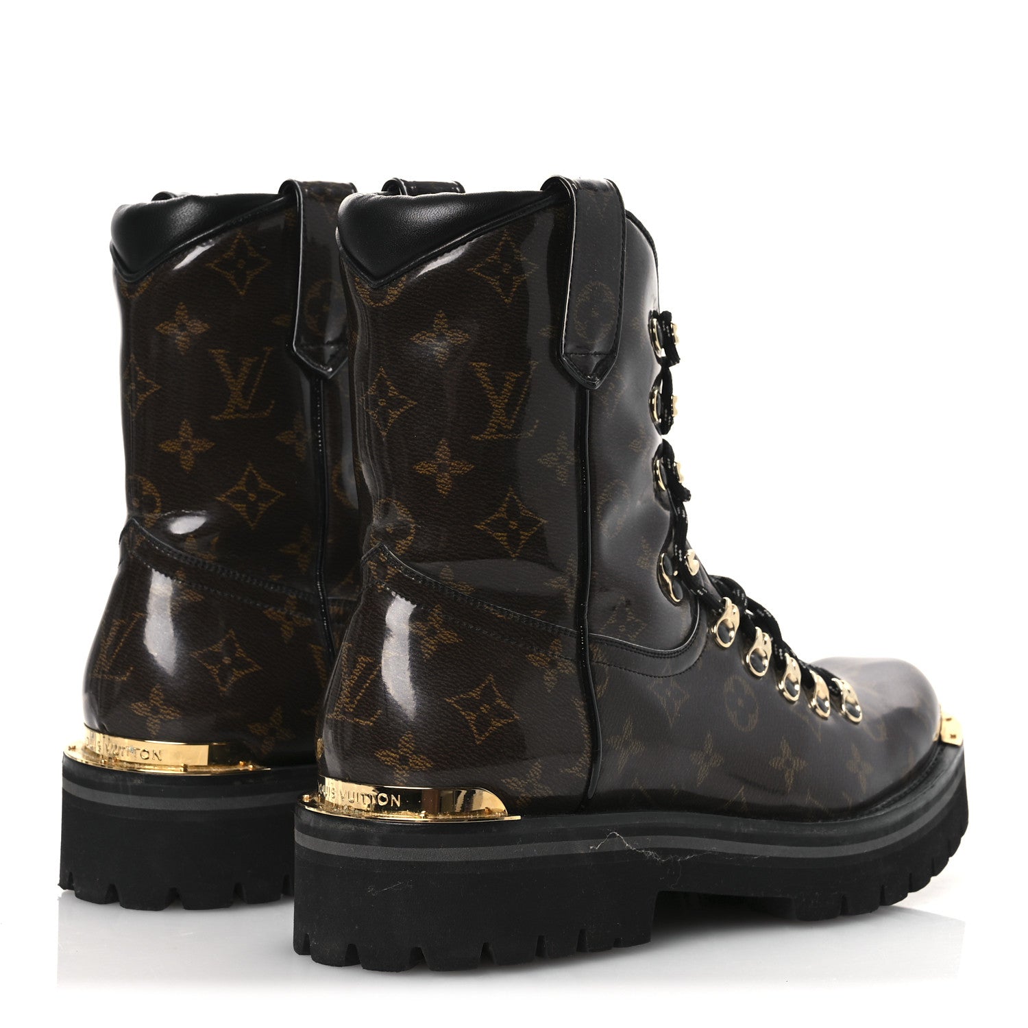 Louis Vuitton Monogram Glaze Mens Outland Ankle Boots 9 Ebene 5 of 12