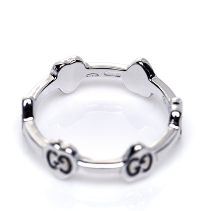 Gucci 18K White Gold GG Love Heart Ring 50 5.5 3 of 4