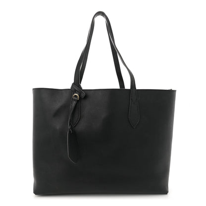Burberry Grainy Calfskin Haymarket Check Medium Reversible Tote Black 1 of 23