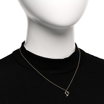 Tiffany 18K Yellow Gold Mini Paloma Picasso Loving Heart Drop Pendant Necklace 2 of 4